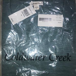 NWT! Misty Isle Sweater Shell in Shale Green. Sold out style